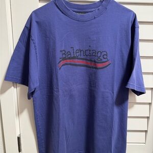 Balenciaga Violet Unisex Logo Crew